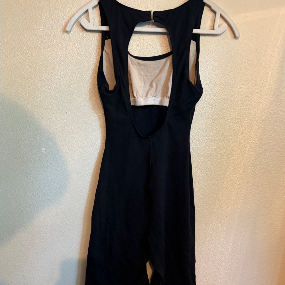 Open Back Window Black Bodysuit/Romper